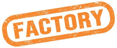 FACTORY, turuncu dikdörtgen işareti üzerine metin.