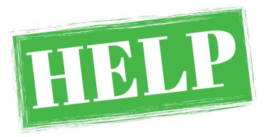 Yeşil dikdörtgen pul işareti üzerine yazılmış yardım metni.