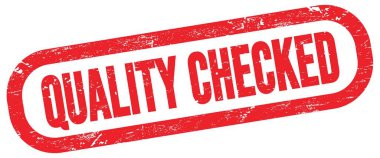 Kalifiye Kontrol Edildi, kırmızı dikdörtgen mühür işareti üzerine metin.