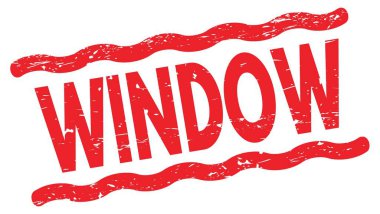 Kırmızı çizgiler üzerine yazılmış WINDOW metni.