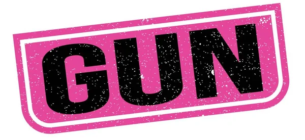 Gun Text Written Pink Black Grungy Stamp Sign — Stock Photo, Image