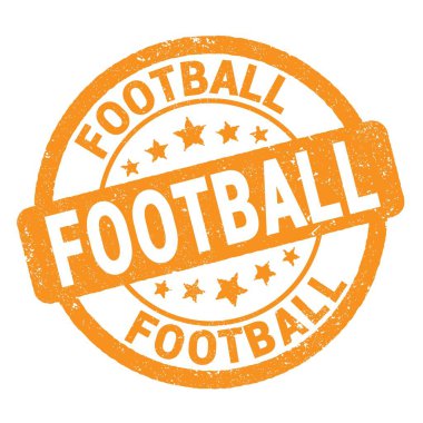 Turuncu grungy işareti üzerine yazılmış FOOTBall metni.