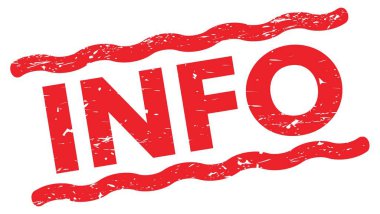 Kırmızı çizgiler üzerine yazılmış INFO metni.