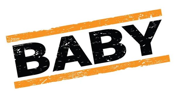 Texte Baby Écrit Sur Écriteau Orange Rectangle — Photo