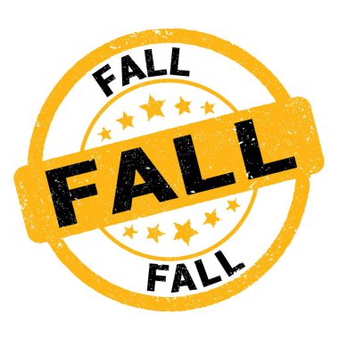 Sonbahar metni sarı-siyah grungy işareti üzerine yazılmış.