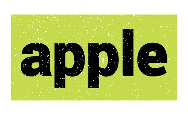 Apple Text Written Green Black Grungy Stamp Sign —  Fotos de Stock