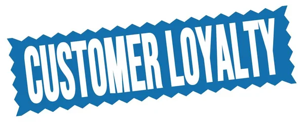 Cliente Loyalty Texto Escrito Azul Zig Zag Signo Sello — Foto de Stock