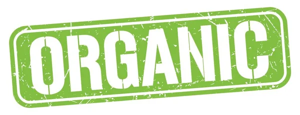 Organic Text Written Green Grungy Stamp Sign —  Fotos de Stock