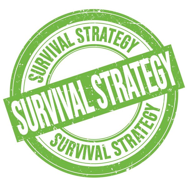 Текст СУРВИВАЛЬНОЙ СТРАТЕГИИ, написанный на зеленом круглом грифе