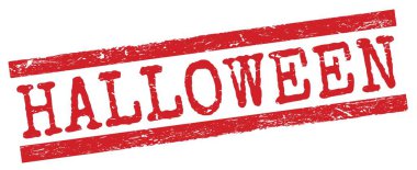 Cadılar Bayramı metni kırmızı grungy satır işareti üzerine yazılmış.