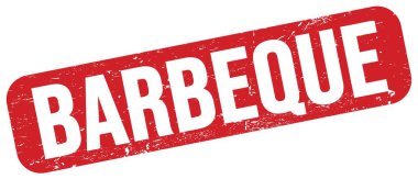 Kırmızı grungy işareti üzerine yazılmış Barbeque metin.