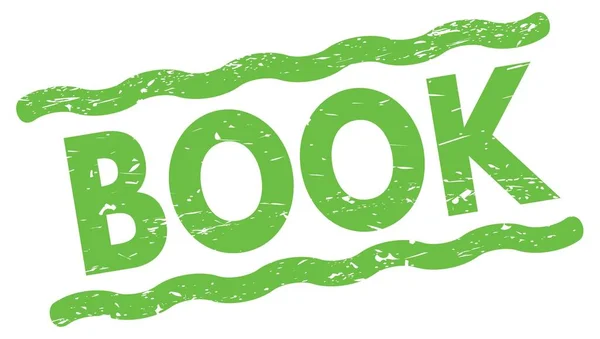 Книга Текста Написанного Зеленых Линиях Штамп Знак — стоковое фото