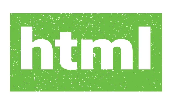 緑のグランジースタンプ記号で書かれたHtmlテキスト — ストック写真