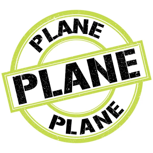 Zöld Fekete Kerek Bélyegzőtáblára Írt Plane Szöveg — Stock Fotó