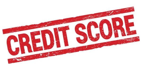 Credit Score Text Written Red Rectangle Stamp Sign — Stock Photo, Image