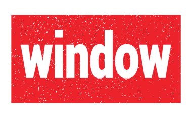 kırmızı grungy mühür işareti üzerine yazılmış pencere metni.