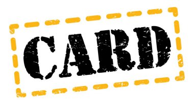 Sarı-siyah pano işareti üzerine yazılmış CARD metni.