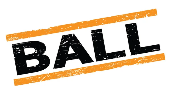 Ball Text Skriven Orange Rektangel Stämpel Tecken — Stockfoto