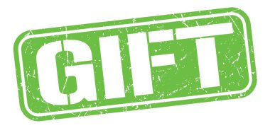 Yeşil grungy mühür işareti üzerine yazılmış GIFT metni.
