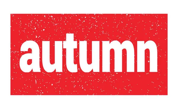 Autumn Text Written Red Grungy Stamp Sign — Φωτογραφία Αρχείου