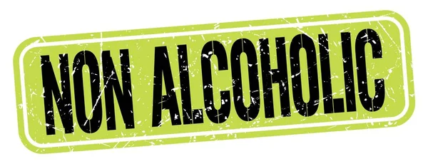 Niet Alcoholische Tekst Geschreven Groen Zwart Grungy Stempel Teken — Stockfoto