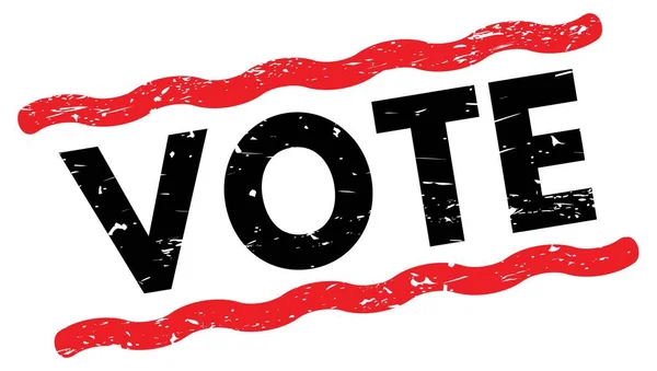 Vote Text Written Red Black Lines Stamp Sign — Stock Photo, Image