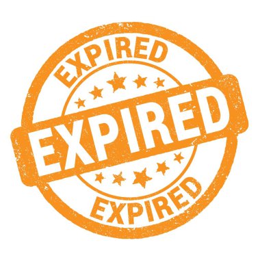 Turuncu grungy işareti üzerine yazılmış ExPIRED metin.