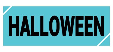 Mavi-siyah grungy işareti üzerine yazılmış Cadılar Bayramı metni.