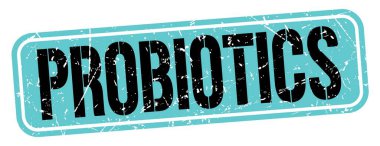 Mavi-siyah grungy işareti üzerine yazılmış PROBIOTICS metni.