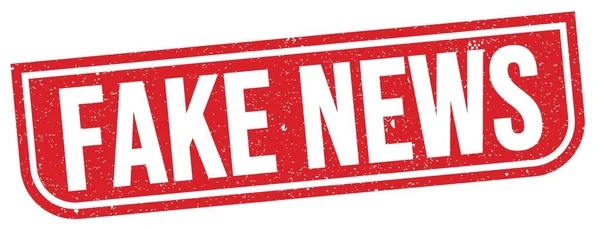 Fake Aktualności Tekst Napisany Czerwonym Znaku Znaczka Grungy — Zdjęcie stockowe