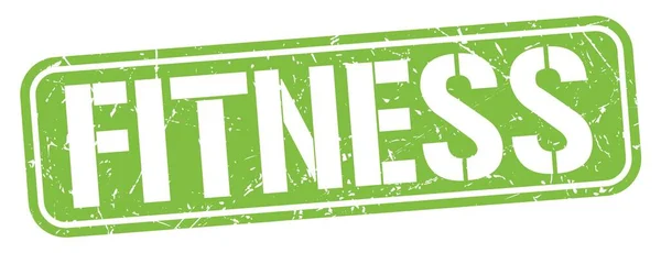 Текст Fitness Написаний Зеленому Гранжевому Знаку Марки — стокове фото