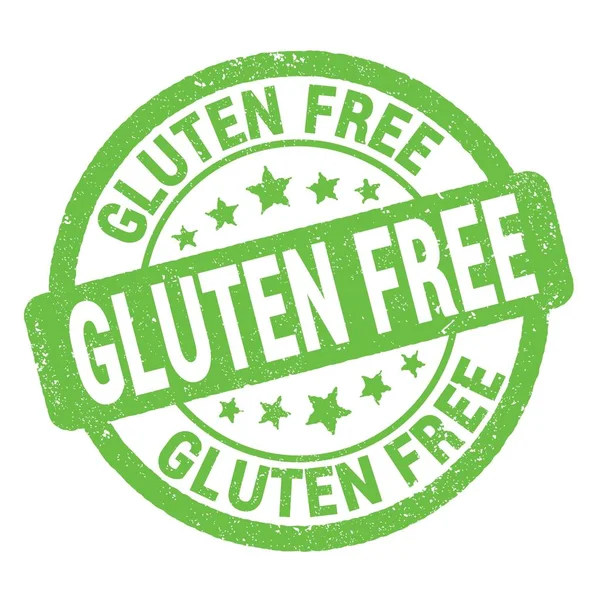 Gluten Libre Texto Escrito Verde Signo Sello Grungy — Foto de Stock