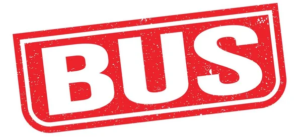 Bus Text Written Red Grungy Stamp Sign — Stock Photo, Image