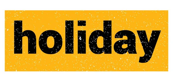 Holiday Text Written Yellow Black Grungy Stamp Sign — Stock Photo, Image