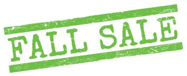 Yeşil grungy satır işareti üzerine yazılmış sonbahar satışı metni.