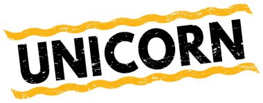 UNICORN metni sarı-siyah çizgi işareti üzerine yazılmış.