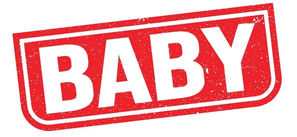Teks Baby Ditulis Pada Tanda Cap Merah Grungy — Stok Foto