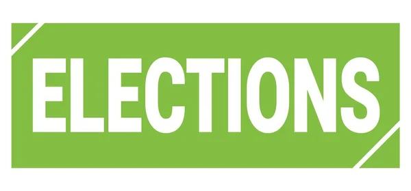 Elektionen Text Auf Grünem Grungy Stempelschild Geschrieben — Stockfoto