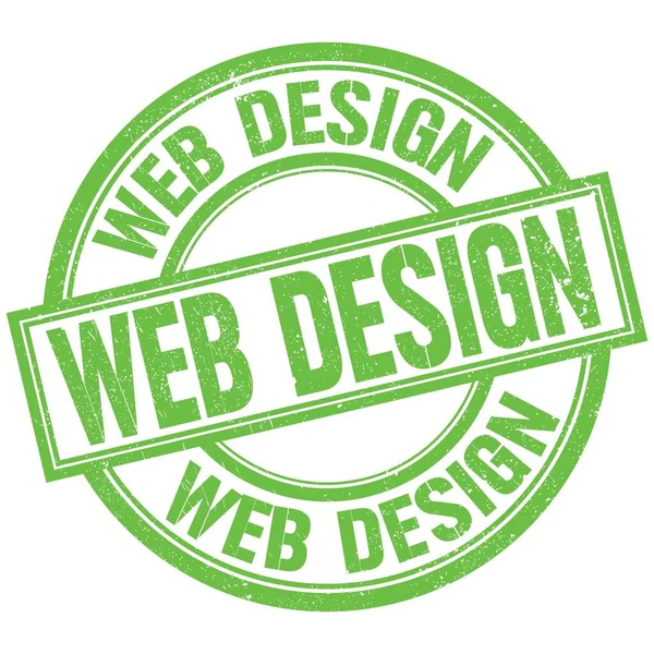 Web Design Texte Écrit Sur Timbre Rond Vert Signe — Photo