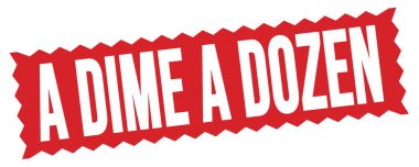 Bir DIME Kırmızı zig-zag işareti üzerine yazılmış düzinelerce metin.