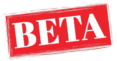 Kırmızı dikdörtgen damga işareti üzerine yazılmış BETA metni.