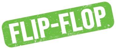 Yeşil grungy işareti üzerine yazılmış FLIP-FLOP metni.