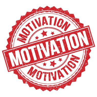 Motivasyon metni kırmızı yuvarlak pul işareti üzerine yazıldı