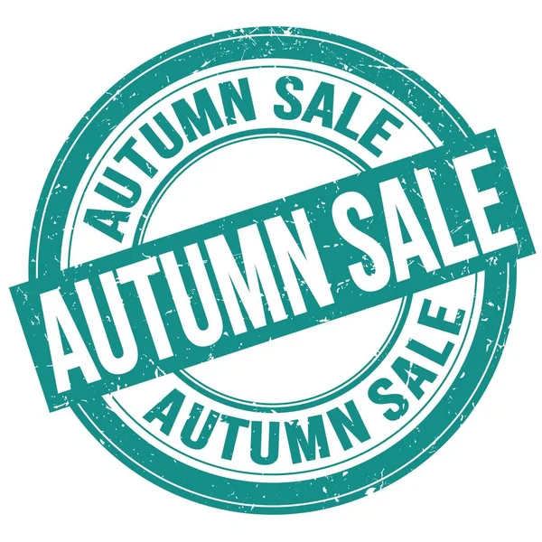 Autumn Sale Texto Escrito Azul Redondo Signo Sello Grungy —  Fotos de Stock