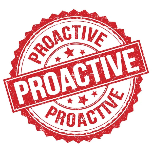 Proactive Text Written Red Stamp Sign — Stock Photo, Image