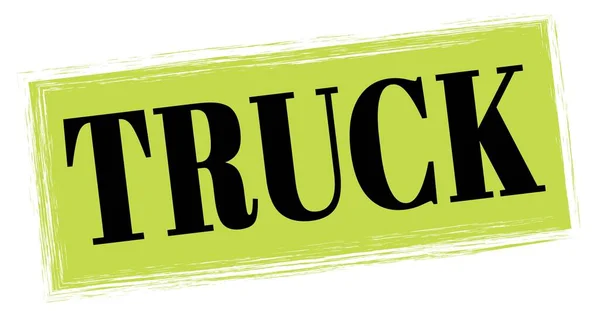 Truck Texto Escrito Verde Negro Signo Sello Rectángulo — Foto de Stock