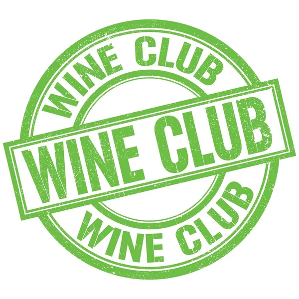 Vino Club Texto Escrito Palabra Verde Ronda Sello Signo — Foto de Stock