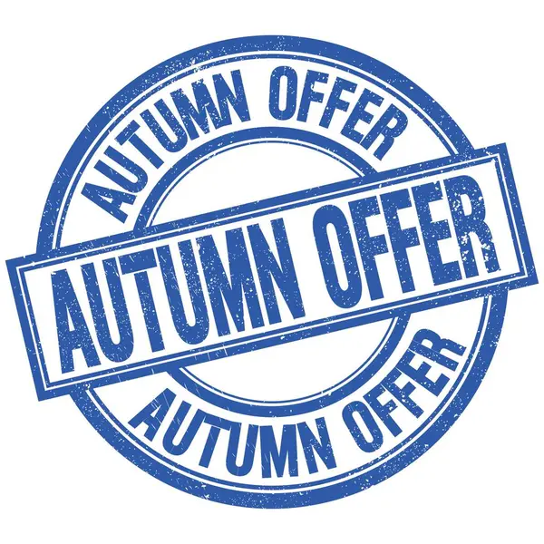 Autumn Offer Text Written Word Blue Stamp Sign — Stock Photo, Image