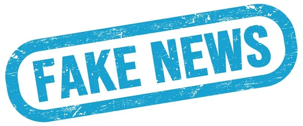 Fake News Text Auf Blauem Stempelschild — Stockfoto