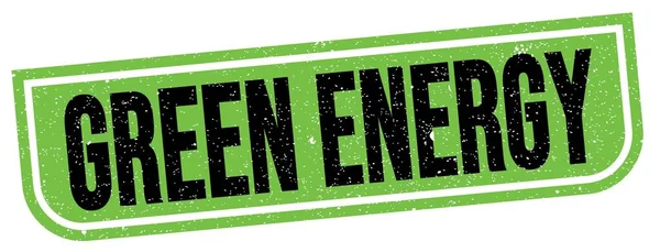 Zielona Energia Tekst Napisany Zielono Czarnym Znaczku Grungowym — Zdjęcie stockowe